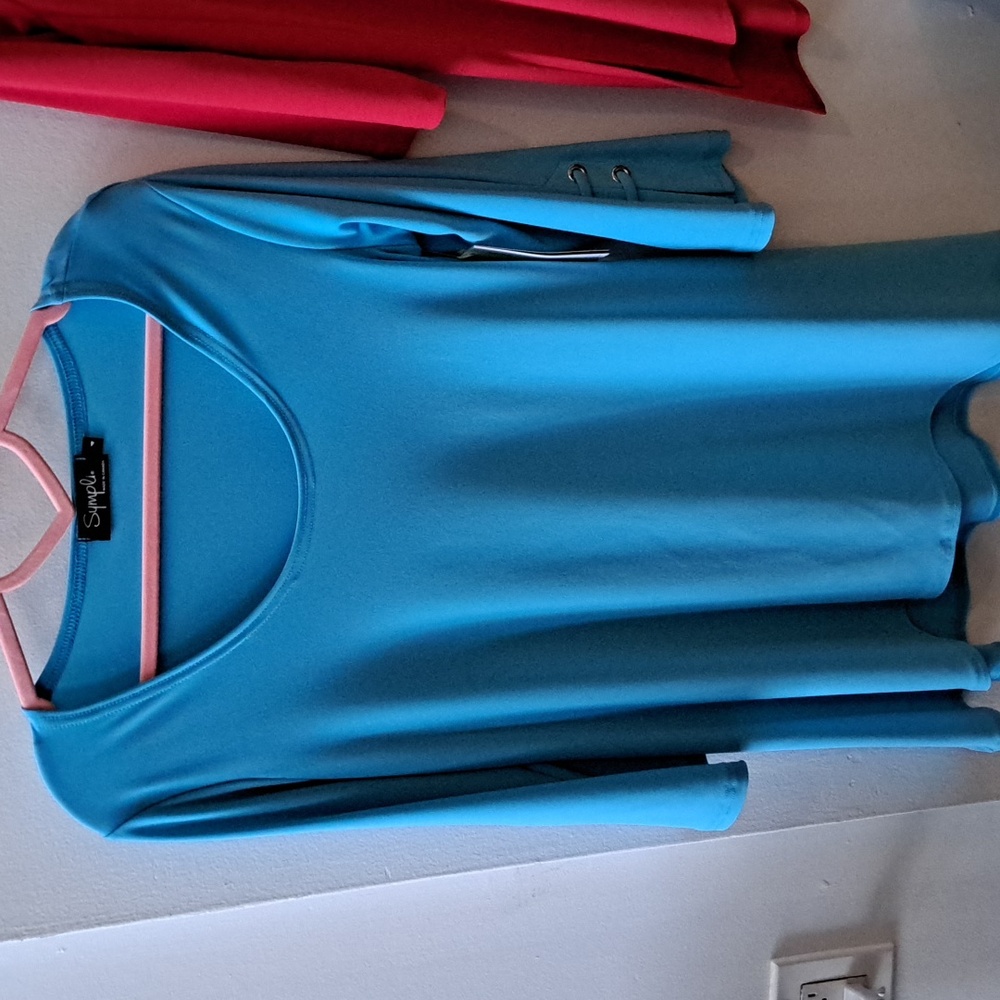 Sympli Turquoise Tunic With Fab Sleeves